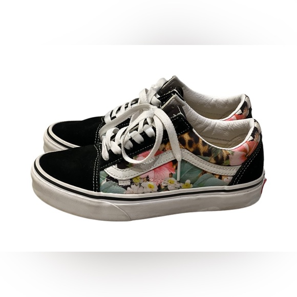VANS Old Skool Tropical Animal Sneaker Low Canvas Suede Casual Women VN0A5AO92FB - Picture 2 of 10